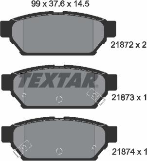 Textar 2187202 - Kit pastiglie freno, Freno a disco autozon.pro