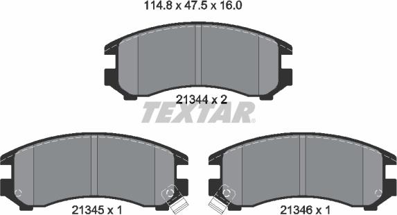 Textar 2134401 - Kit pastiglie freno, Freno a disco autozon.pro