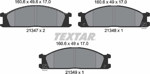 Textar 2134702 - Kit pastiglie freno, Freno a disco autozon.pro