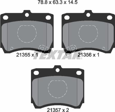 Textar 2135501 - Kit pastiglie freno, Freno a disco autozon.pro