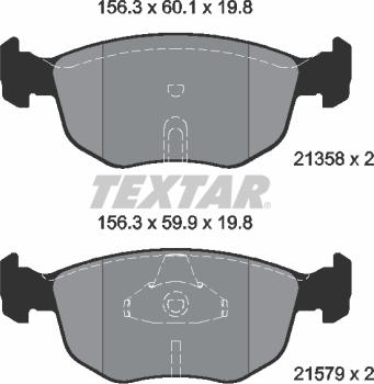 Textar 2135803 - Kit pastiglie freno, Freno a disco autozon.pro