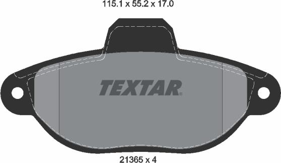 Textar 2136502 - Kit pastiglie freno, Freno a disco autozon.pro