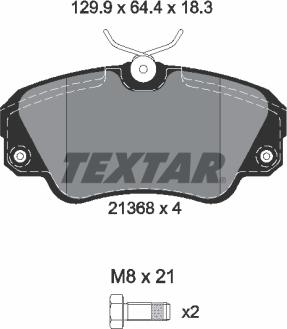 Textar 2136801 - Kit pastiglie freno, Freno a disco autozon.pro