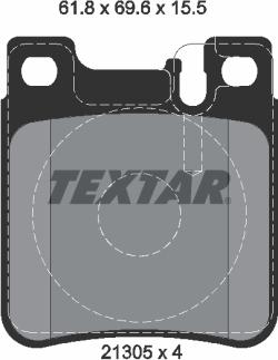 Textar 2130581 - Kit pastiglie freno, Freno a disco autozon.pro