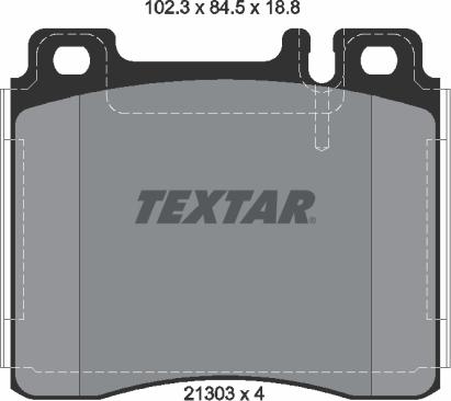 Textar 2130304 - Kit pastiglie freno, Freno a disco autozon.pro