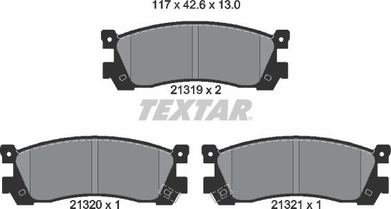 Textar 2131901 - Kit pastiglie freno, Freno a disco autozon.pro