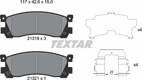 Textar 2131903 - Kit pastiglie freno, Freno a disco autozon.pro