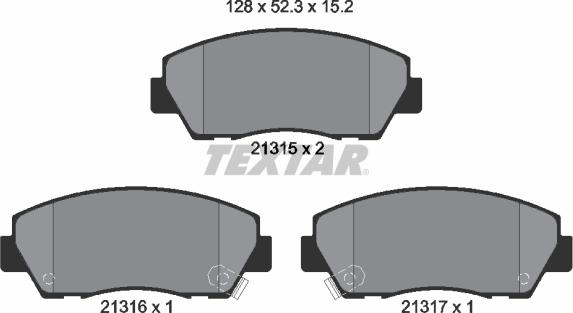 Textar 2131501 - Kit pastiglie freno, Freno a disco autozon.pro