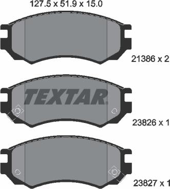 Textar 2138604 - Kit pastiglie freno, Freno a disco autozon.pro