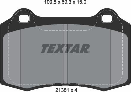 Textar 2138102 - Kit pastiglie freno, Freno a disco autozon.pro