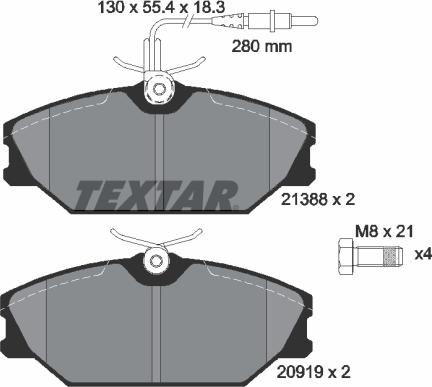 Textar 89010600 - Kit freno, Freno a disco autozon.pro