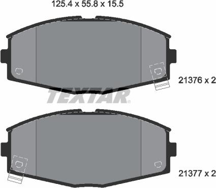 Textar 2137601 - Kit pastiglie freno, Freno a disco autozon.pro