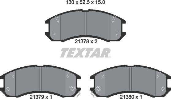 Textar 2137801 - Kit pastiglie freno, Freno a disco autozon.pro