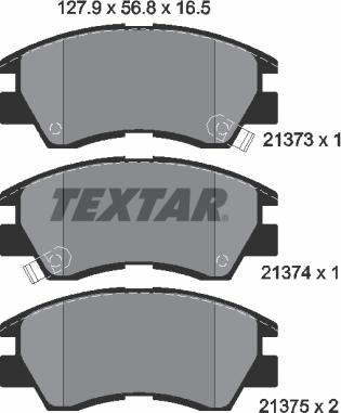 Textar 2137301 - Kit pastiglie freno, Freno a disco autozon.pro