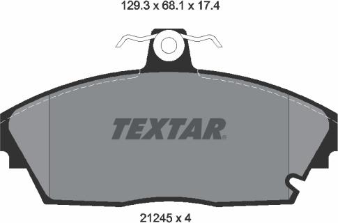 Textar 2124502 - Kit pastiglie freno, Freno a disco autozon.pro