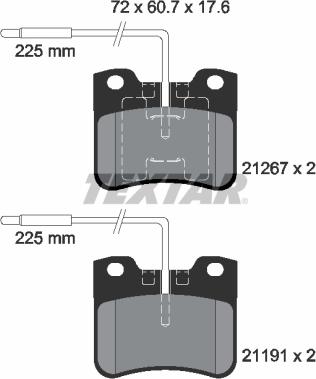 Textar 2126702 - Kit pastiglie freno, Freno a disco autozon.pro