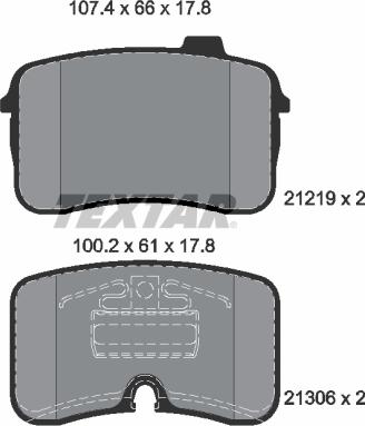 Textar 2121901 - Kit pastiglie freno, Freno a disco autozon.pro