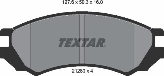 Textar 2128002 - Kit pastiglie freno, Freno a disco autozon.pro