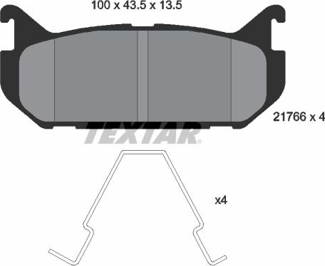 Textar 2176603 - Kit pastiglie freno, Freno a disco autozon.pro