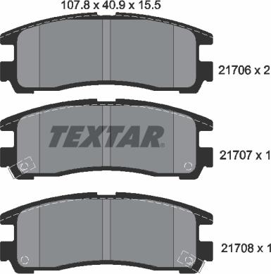 Textar 2170602 - Kit pastiglie freno, Freno a disco autozon.pro