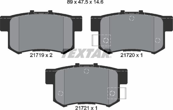 Textar 2171901 - Kit pastiglie freno, Freno a disco autozon.pro