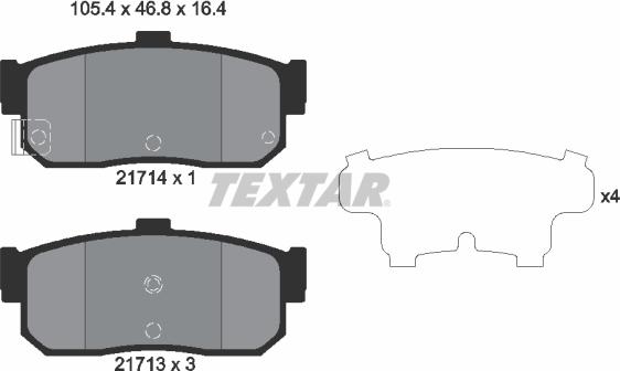 Textar 2171401 - Kit pastiglie freno, Freno a disco autozon.pro