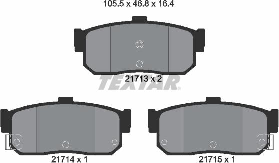 Textar 2171301 - Kit pastiglie freno, Freno a disco autozon.pro