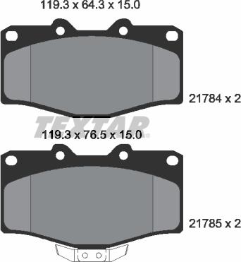 Textar 2178401 - Kit pastiglie freno, Freno a disco autozon.pro