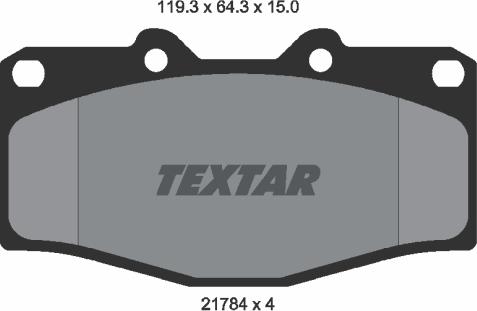 Textar 2178403 - Kit pastiglie freno, Freno a disco autozon.pro