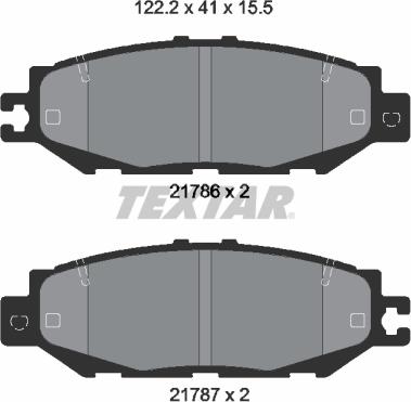 Textar 2178601 - Kit pastiglie freno, Freno a disco autozon.pro