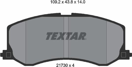 Textar 2173001 - Kit pastiglie freno, Freno a disco autozon.pro