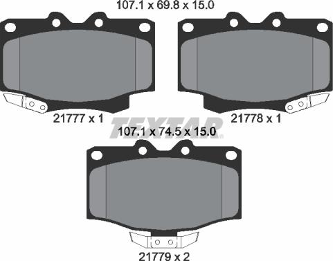 Textar 2177702 - Kit pastiglie freno, Freno a disco autozon.pro