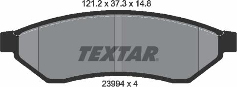 Textar 2399401 - Kit pastiglie freno, Freno a disco autozon.pro