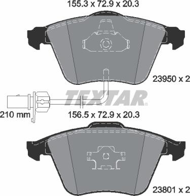 Textar 2395001 - Kit pastiglie freno, Freno a disco autozon.pro