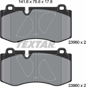 Textar 2396001 - Kit pastiglie freno, Freno a disco autozon.pro