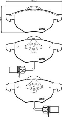 Textar 2390901 - Kit pastiglie freno, Freno a disco autozon.pro