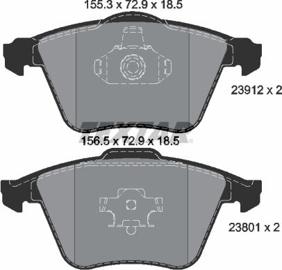 Textar 2391201 - Kit pastiglie freno, Freno a disco autozon.pro