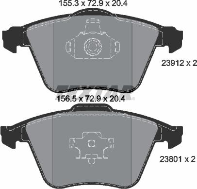 Textar 2391202 - Kit pastiglie freno, Freno a disco autozon.pro