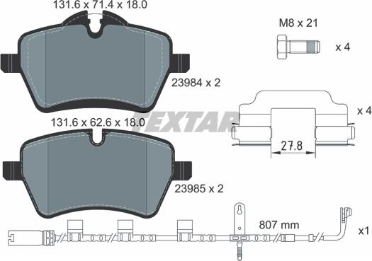 Textar 2398406 - Kit pastiglie freno, Freno a disco autozon.pro