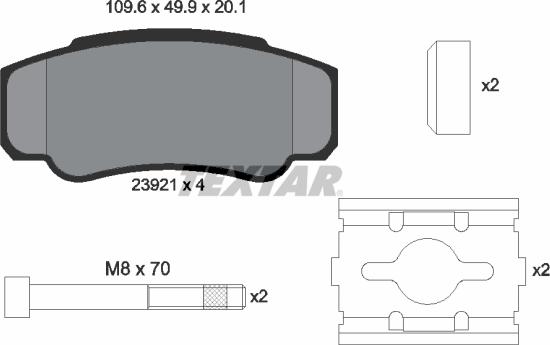 Textar 2392101 - Kit pastiglie freno, Freno a disco autozon.pro