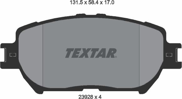 Textar 2392801 - Kit pastiglie freno, Freno a disco autozon.pro