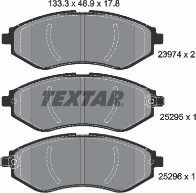 Textar 2397406 - Kit pastiglie freno, Freno a disco autozon.pro