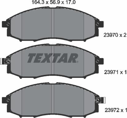 Textar 2397001 - Kit pastiglie freno, Freno a disco autozon.pro