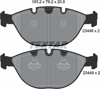 Textar 2344801 - Kit pastiglie freno, Freno a disco autozon.pro