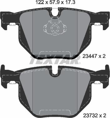 Textar 2344704 - Kit pastiglie freno, Freno a disco autozon.pro