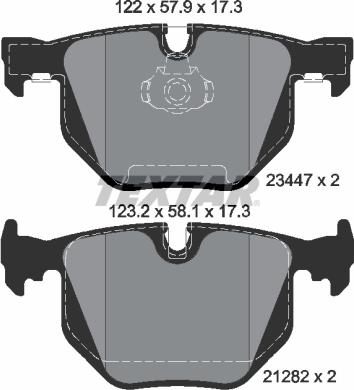 Textar 2344702 - Kit pastiglie freno, Freno a disco autozon.pro