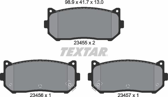 Textar 2345501 - Kit pastiglie freno, Freno a disco autozon.pro