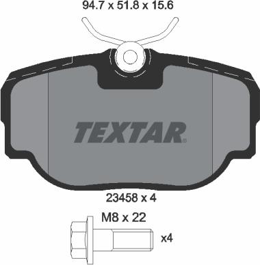 Textar 2345801 - Kit pastiglie freno, Freno a disco autozon.pro