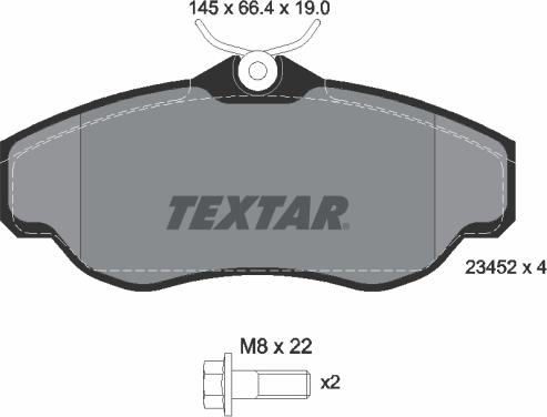 Textar 2345201 - Kit pastiglie freno, Freno a disco autozon.pro