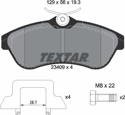 Textar 89015400 - Kit freno, Freno a disco autozon.pro